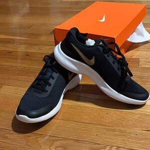 Nike Black and Gold Athletic Shoes